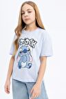 DeFacto Kız Çocuk Disney Lilo & Stitch Relax Fit Bisiklet Yaka Kısa Kollu Tişört D8822A825SPBE745