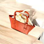 Bunga Kadın El Çantası ve Ayarlanabilir Askılı Çapraz Çanta KİREMİT