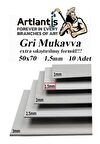Mukavva Gri 1.5 mm 50x70 cm 10 Adet Sert Karton Ekstra Sıkıştırılmış 50*70 Mukavva Gri Renkli 10 Adet