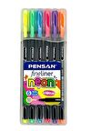 Fineliner 6 Neon Renk 0.4mm İnce Keçe Uçlu Yazı Kalemi 1 Paket 6 Lı Neon Fineliner Kalem Seti