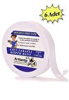 Çift Taraflı Bant Köpük Bant 19mm x 2mt 6 Adet Çerçeve Tablo Halı Yapıştırma Bandı İç Ve Dış Mekan Süper Güçlü Köpük Bant