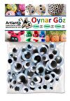 Oynar Göz Seti Siyah 8 mm 10 mm 12 mm 150 li 1 Paket Oynayan Göz Karışık Hobi Tasarım Anasınıfı Kreş Etkinlik Elişi 