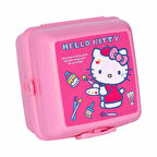 Hello Kitty Beslenme Kutusu Pembe 4 Bölmeli Kız Figürlü 1 Adet Yemek Saklama Kabı Pembe Beslenme Çantası