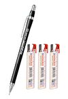 Scrikss Simo R&D Japan Uçlu Kalem Siyah 0.5 1 Adet ve Mikro 0,5 Versatil Kalem Uçu Siyah 3 Paket 