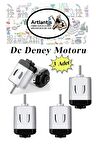 Deney Motoru 3 Volt 3 Adet 3v - 6 v Dc Yüksek Devir Dinamo Motoru Okul Hobi Mini Motor 2 Adet Pille Çalışır