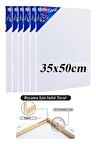 Tuval 35x50 6 Adet Gerdirme Apartlı Arkadan Zımbalı 35*50 Tual Akrilik Boya Yağlı Boya
