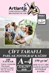 Fotoğraf Baskı Kağıdı A-4 150 Gr/m2 100'lü 1 Paket A4 Fotoğraf Kağıdı Ofis Ve Ev Tipi Mürekkepli Yazıcılar İçin