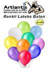 Balon Renkli Lateks 10 Adet Renkli Balon 10'' Canlı Renkler Parti Doğum Günü Süsleme Malzemeleri Balon 26 cm