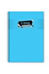 Düz 96 Yaprak Spiralli Defter A4 Boy Plastik Kapak (1 Adet )