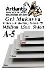 A5 Mukavva Gri 1.5 mm 50 Adet 1 Paket 14,8x21 cm A-5 Mukavva 1,5 mm Kalınlığında A-5 Mukavva