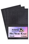 Siyah Keçe 50x70 cm 2.0 mm 3 Adet Renkli Hobi Keçesi Elişi Keçesi Anasınıfı Kreş Okul Öncesi