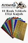 Yıldızlı Elişi Kağıdı A4 10 Renk 1 Paket Yıldız El işi Kağıdı 10 Lu Kreş Ana Sınıfı Okul Öncesi Sınıf Malzemesi