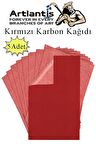 Kırmızı Karbon Kağıdı A4 5 Adet 21x29,7 cm Kopya Kağıdı Transfer Kağıdı Renkli Karbon Kağıdı