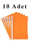 10 Adet A4 Turuncu Telli Dosya 1 Paket Ekonomik Kaliteli Telli Dosya Ofis Büro Okul