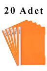20 Adet A4 Turuncu Telli Dosya 1 Paket Ekonomik Kaliteli Telli Dosya Ofis Büro Okul