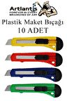 Maket Bıçağı Plastik Büyük Boy 10 Adet 18 mm Plastik Falçata Bıçağı Büyük Boy
