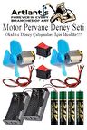 Motor Deney Seti 1 Paket Pervane Dc Motor Anahtar Pil Yatağı Pil İletken Kablo Okul Sınıf Deney Malzemesi