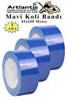 Mavi Koli Bantı 100 Metre 3 Adet 45mm x 100 Metre Renkli Koli Bandı Extra Güçlü Formül Akrilik Koli Bandı