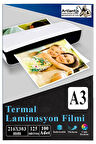 Laminasyon Filmi Parlak A3 100 lü 1 Paket 125 Mikron Laminasyon Kaplama Pvc Kaplama Poşeti 100 Adet