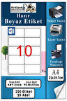 A4 Hazır Etiket 99.1x57 mm 10 Sayfa 1 Paket Kendinden Yapışkanlı Fotokopi Lazer İnkjet Kağıdı Yazıcılar İçin Uyumlu