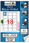 A4 Hazır Etiket 63.5x46.6 mm 10 Sayfa 1 Paket Kendinden Yapışkanlı Fotokopi Lazer İnkjet Kağıdı Yazıcılar İçin Uyumlu
