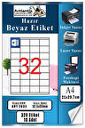 A4 Hazır Etiket 52.5x35 mm 10 Sayfa 1 Paket Kendinden Yapışkanlı Fotokopi Lazer İnkjet Kağıdı Yazıcılar İçin Uyumlu