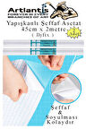 Yapışkanlı Şeffaf Asetat 2 Adet 45cm x 2 metre Djfix Kendinden Yapışkanlı Şeffaf Rulo Asetat Transparan Soğuk Laminasyon