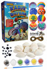 Kabuk Boyama Seti 1 Paket Deniz Kabuğu Midye Boyama Shell Painting Sanatsal Hobi Boyama Seti Akrilik Boya Fırça