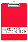 Sekreterlik Kapaksız A4 1 Adet Renkli A4 Kapaksız Sekreterlik Klipsli Metal Mekanizmalı 80 Yaprak Kapasiteli
