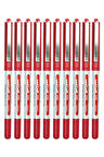 Kırmızı Pilot Kalem 10 Adet Uniball Eye Mikro 0.5 mm Roller Pilot Kalem Ub-150 Roller Uçlu Likit Mürekkepli Pilot Kalem