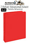2 Halkalı Klasör 1 Adet A4 PVC Öğrenci ve Ofis Tipi Evrak Sunum Talebe Klasörü İç Cepli Otomatik Mekanizmalı Büro Okul