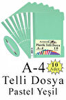 Telli Dosya Plastik A4 10 lu 1 Paket Poşet Dosyalara Uyumlu Ekonomik Kaliteli Şeffaf Kapak Telli Dosya Okul Büro Ofis