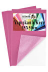 Açık Pembe Yapışkanlı Keçe 50x70 cm 3 Adet 2.0 mm Kendinden Yapışkanlı Renkli Hobi Keçesi Elişi Keçe Kumaşı Anasınıfı