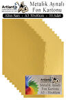 Metalik Aynalı Fon Kartonu 10 lu A3 30x42 cm 1 Paket Okul Sınıf Dekoratif Pırıltılı Folyo Kağıt Dekoratif Anasınıfı Kreş