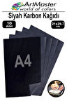 Karbon Kağıdı A4 Siyah 10 Adet 21x29,7 cm Transfer Kağıdı Kopya Kağıdı Renkli Karbon Kağıdı Ahşap Seramik Metal Cam