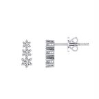 0,22 Karat Pırlanta Tektaş Küpe