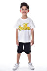 Pikachu Baskılı 2'li Şort - T-Shirt Çocuk Takım