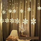 Bahçe Keyfi için 3MT 8MOD 12 Kar Tanesi Ledli 12 Saçaklı Aydınlatma