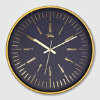 Büro Ev Dekoru için Retro Rakam Koyu Zemin Duvar Saati