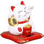 Çocuk Odası için Solar Güneş Enerjili El Sallayan Sevimli Kedi