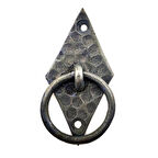 Hobi Mobilya Tasarımı için 41x82MM Antika Oksit Pirinç Dik Baklava Halka Kulp