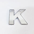 Büro Ev Dekoru için 9CM Yapışkanlı Krom K Harfi