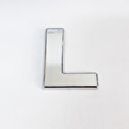 Büro Ev Dekoru için 9CM Yapışkanlı Krom L Harfi