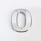 Büro Ev Dekoru için 9CM Yapışkanlı Krom O Harfi