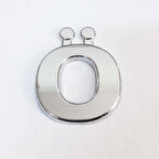 Büro Ev Dekoru için 9CM Yapışkanlı Krom Ö Harfi