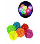 Büro Ev Evcil Hayvanı için Sesli Işıklı Dikenli Köpek Diş Kaşıma Topu