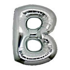 Büro Ev Partisi için 100CM B Harf Silver Folyo Balon