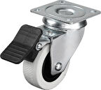 Büro İş Atölye için 4ADET 50x20MM Çift Bilyalı Tablalı Frenli Teker Seti