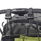 Büro Ev Ofis Tedariği için Bebek Arabasına 360 Döner İkili Plastik Sabitleme Kancası