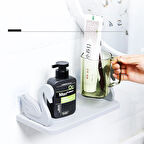 Büro Ev Banyosu için Kuğu Stil Yapışkanlı Duş Organizeri Raf